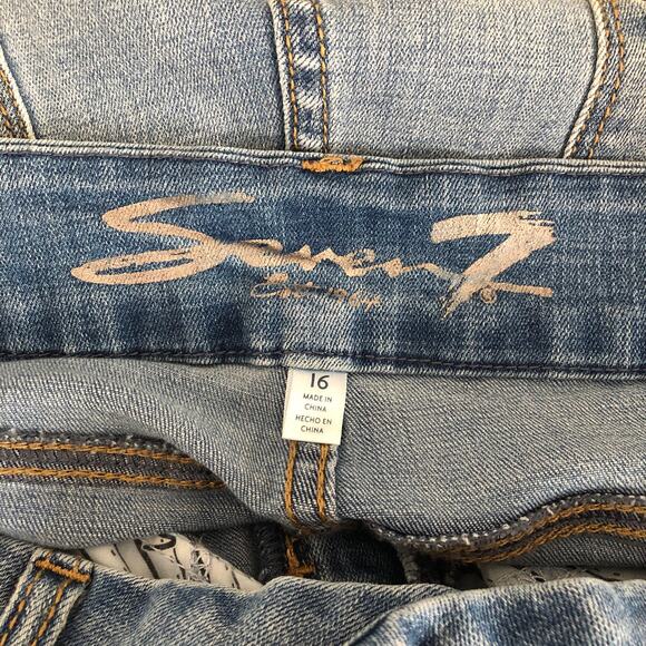 Seven7 Women's Size 16 Tummyless High Rise Skinny Jeans - Picture 7 of 10